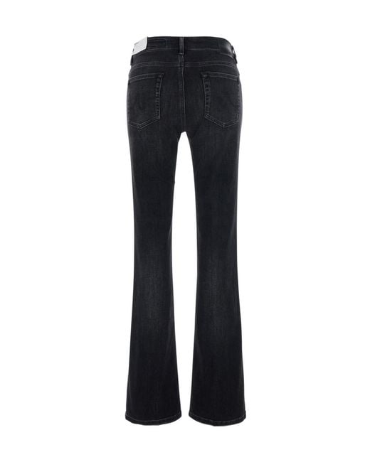 AG Jeans Black High-Waist Bootcut Jeans