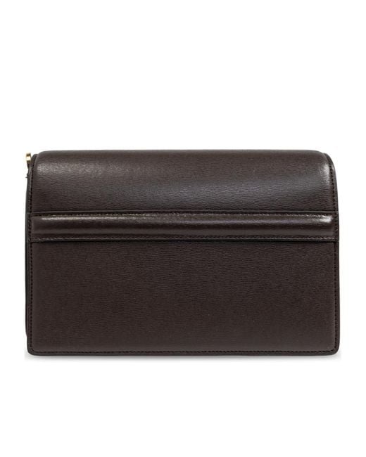 Totême Black Totême T-Flap Mini Crossbody Bag