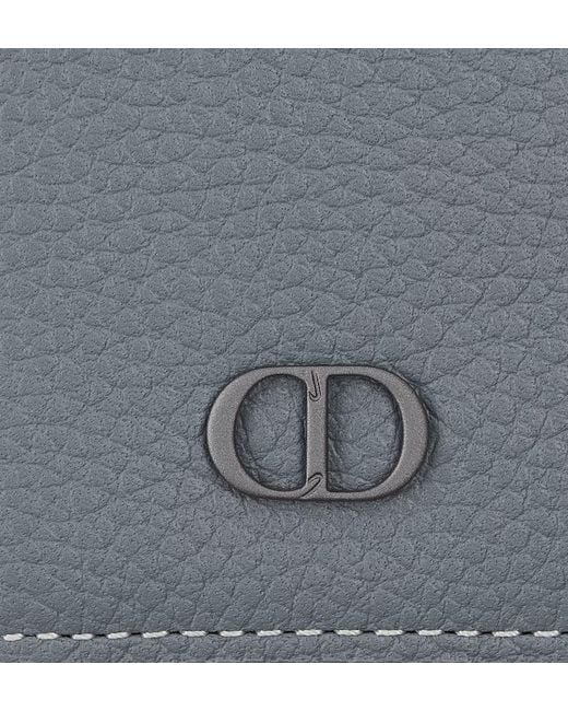 Dior Gray Cd Icon Vertical Bifold Card Holder for men