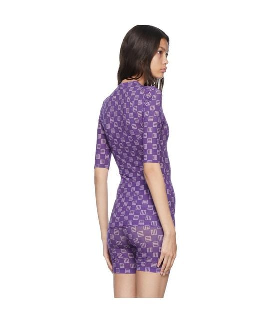 Ambush Purple Monogram Fitted T-Shirt