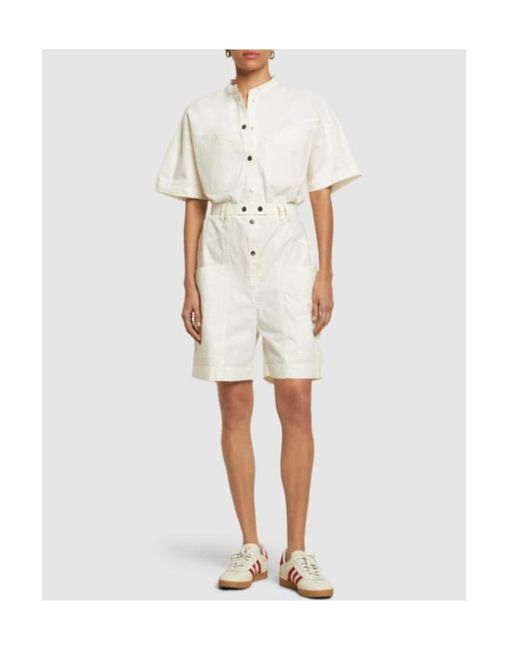 Isabel Marant Natural Belted Jumpsuit Shorts