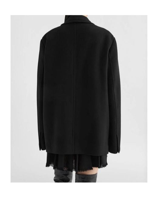 Jil Sander Black Concealed Fastened Coat