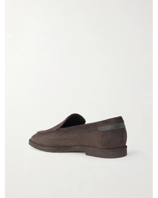Brunello Cucinelli Brown Round-Toe Loafers