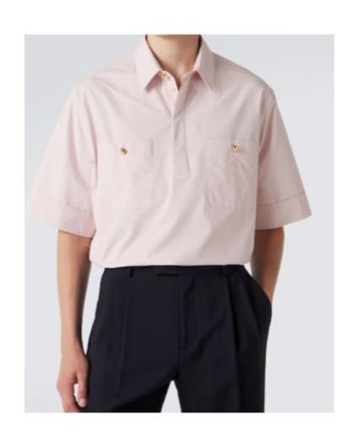Valentino Pink Cotton Shirt for men