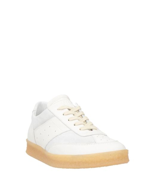 MM6 by Maison Margiela White Two-Tone Low-Top Casual Shoes