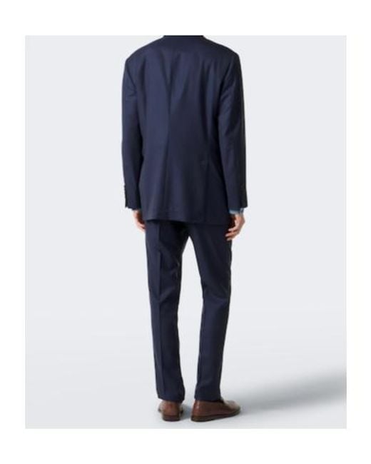 Brunello Cucinelli Blue Virgin Wool Suit for men