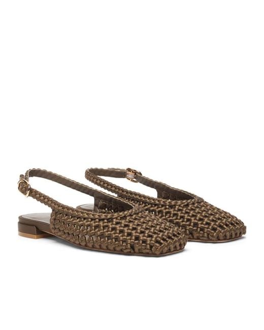 Stuart Weitzman Brown Marina Slingback