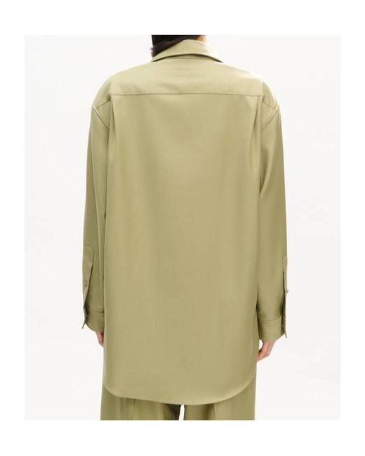 KENZO Green Logo Embroidered Buttoned Overshirt