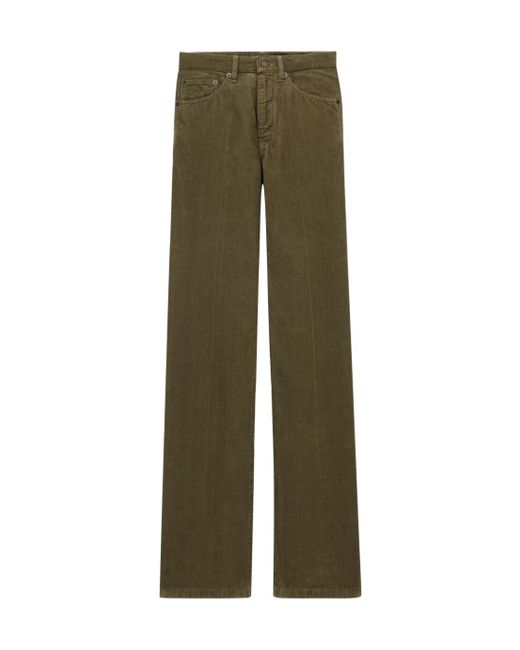 Saint Laurent Green Clyde High Waist Pants
