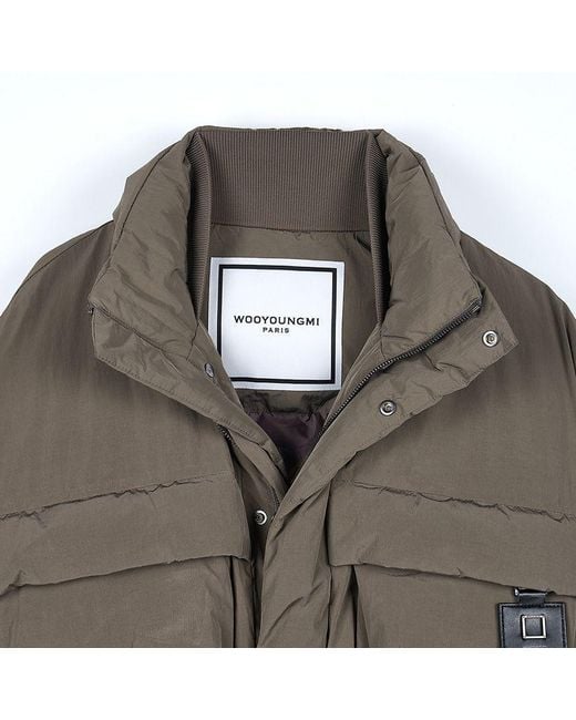 Wooyoungmi Brown Stand-Up Collar Down Jacket for men