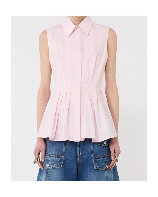 Sportmax Pink Certosa Pleated Shirt