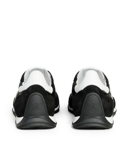 Céline Black Racer Low Lace-Up Sneaker With Triomphe for men