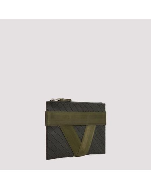Bottega Veneta Green Quilted Clutch Bag for men