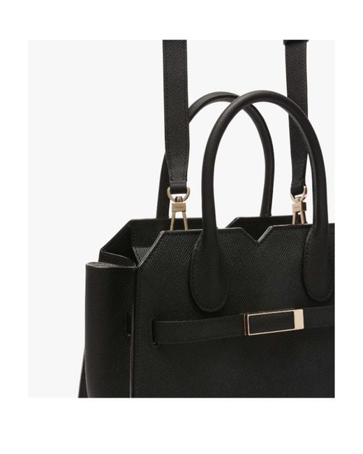 Valextra Black Milano Mini Top Handle Bag