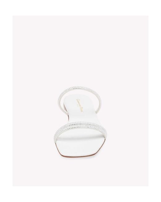 Gianvito Rossi White Cannes Slip-On Sandals