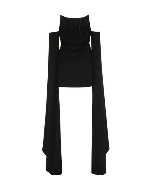 GIUSEPPE DI MORABITO Black Jersey Mini Gown