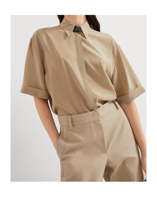 Brunello Cucinelli Natural Conceal Fastened Shirt