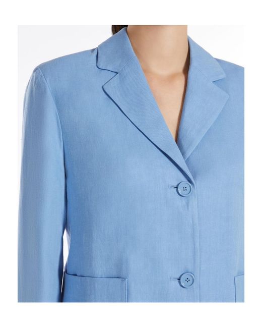 Max Mara Blue 'S Livia Single-Breasted Jacket