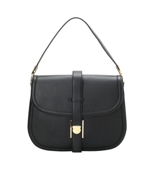 Ferragamo Black Logo Logo Shoulder Bag