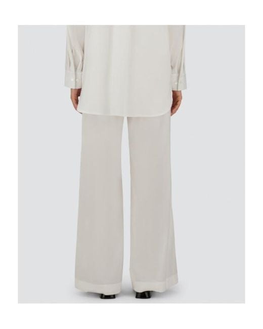 Herno White Wide-Leg Drawstring Pants