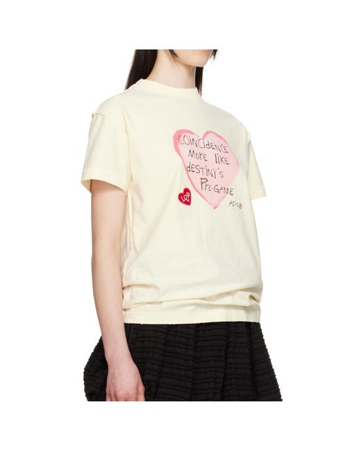 ANDERSSON BELL Heart Message T-Shirt in White | Lyst