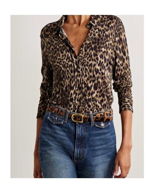 Nili Lotan Brown Long Sleeve Shirt