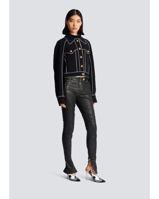 Balmain Black Western Crepe Jacket