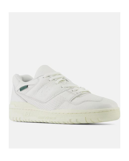 New Balance White 550 Round Toe Sneakers for men