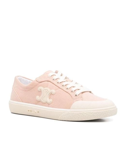 Céline Pink Alan Sneakers With Triomphe