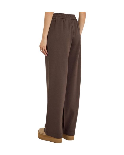 Moncler Brown Wide-Leg Cotton-Blend Sweatpants
