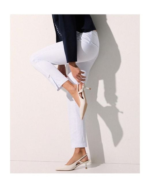 Liu Jo White Button Trousers