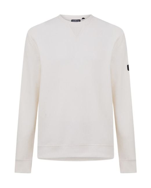 Barbour White Long-Sleeved Sweatshirt for men