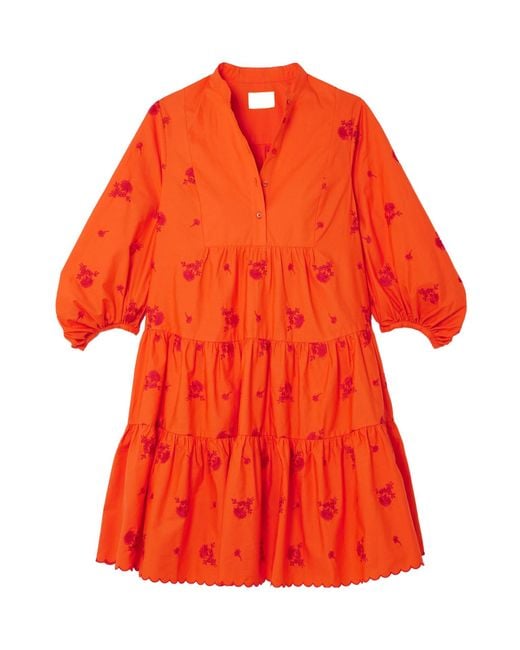 Erdem Red Laminated Dress