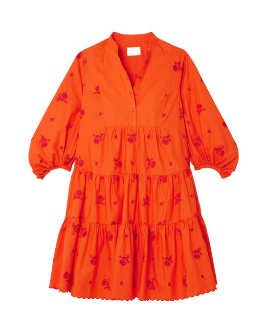 Erdem Red Laminated Dress