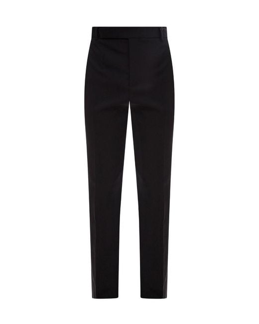 Saint Laurent Black Straight-Leg Tailored Trousers for men