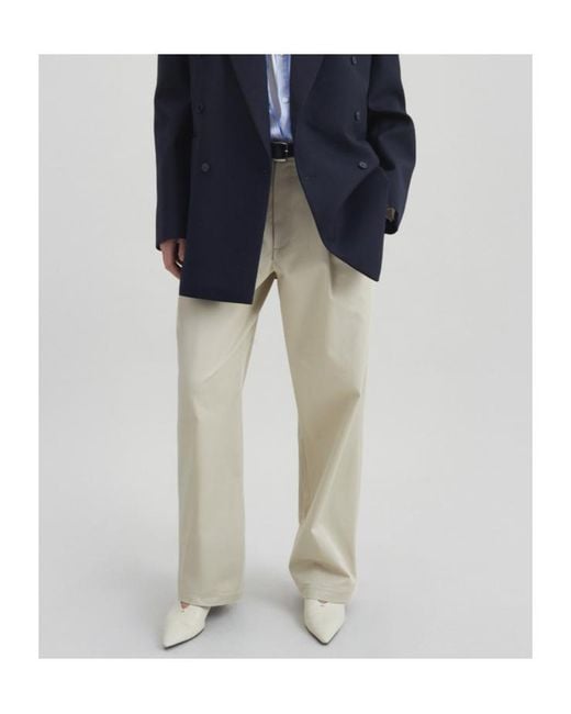 Frankie Shop White Norstrand Pleated Chino Pants