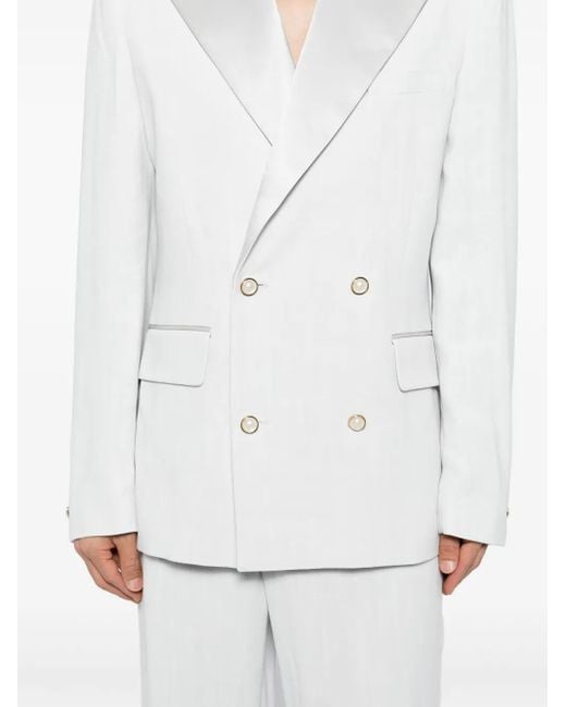 Casablanca White Double Breasted Jacket for men