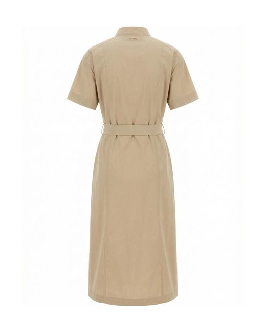 Twinset Natural Belted Button-Down Dress