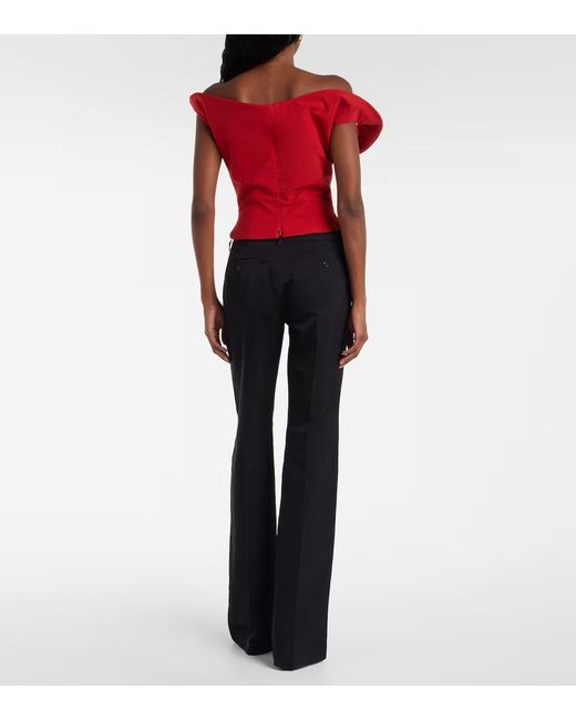Magda Butrym Red Asymmetrical Top