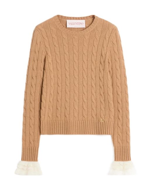 Valentino Natural Crewneck Long-Sleeved Jumper