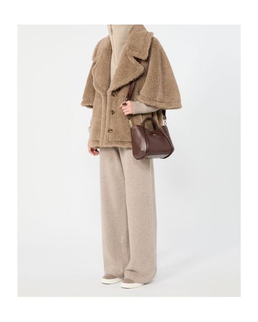 Max Mara Brown Double-Handle Shoulder Bag