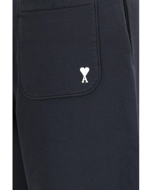 AMI Black Ami Ami De Coeur Drawstring Track Pants