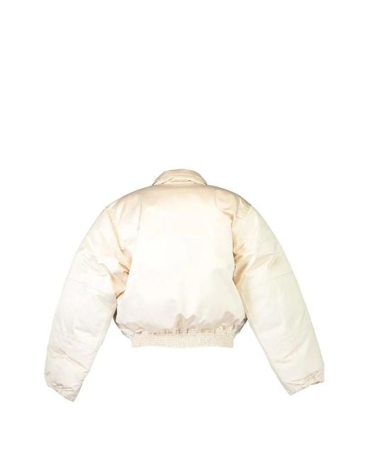 Victoria Beckham Natural Padded Bomber Jacket