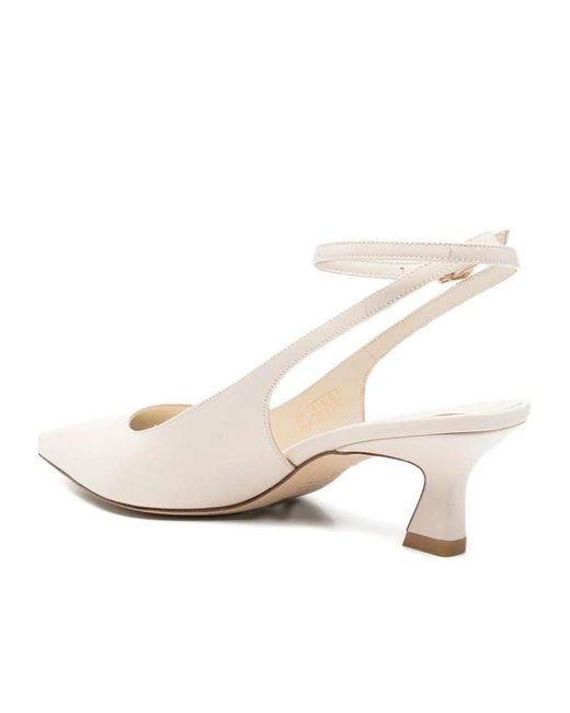Stuart Weitzman White Pointed-Toe High-Heeled Sandals