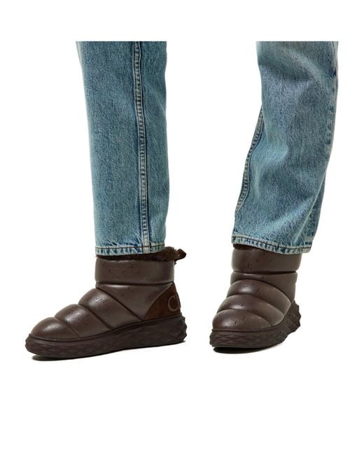 Jimmy Choo Brown Solid Color Snow Boots
