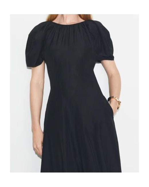 Tory Burch Black Balloon Sleeve Dress