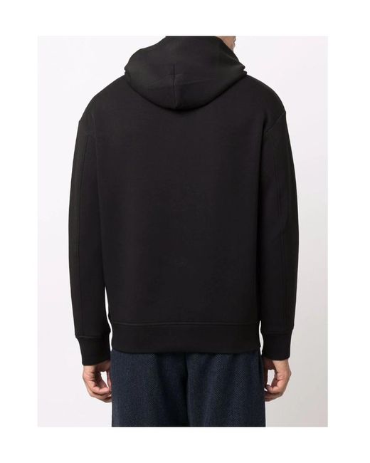 Emporio Armani Blue Logo Patch Detail Hoodie for men