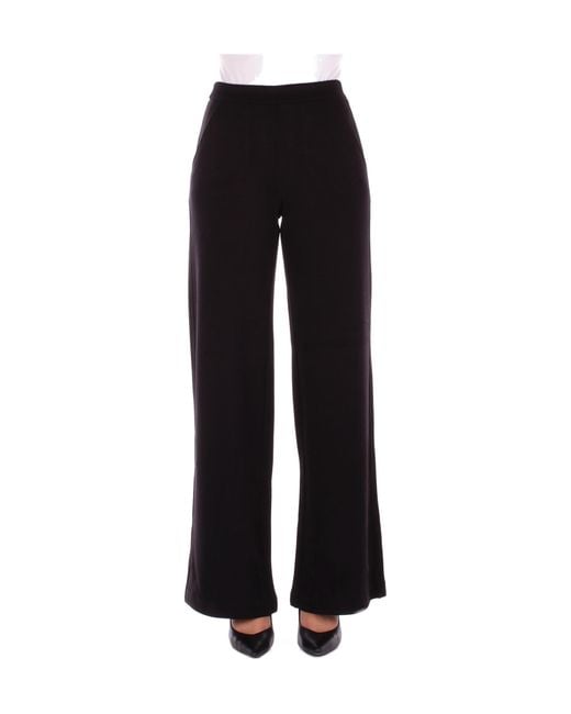 Dondup Black Wide-Leg Trousers