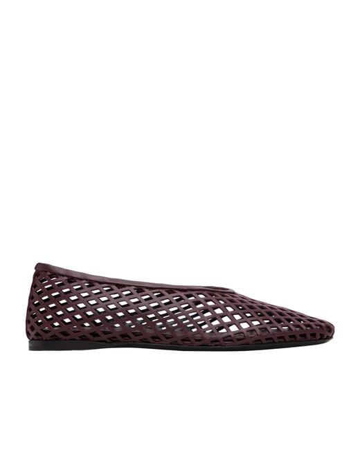 Proenza Schouler Brown Tee Openwork Ballet Flats