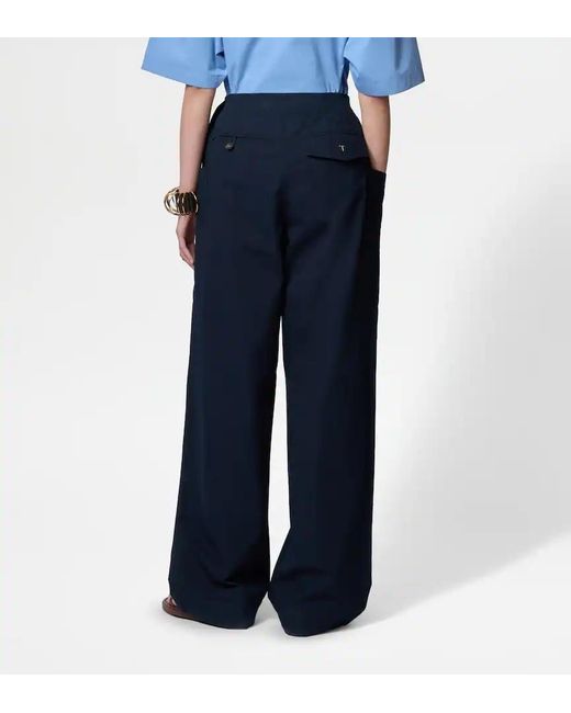 Tod's Blue Drawstring Poplin Trousers